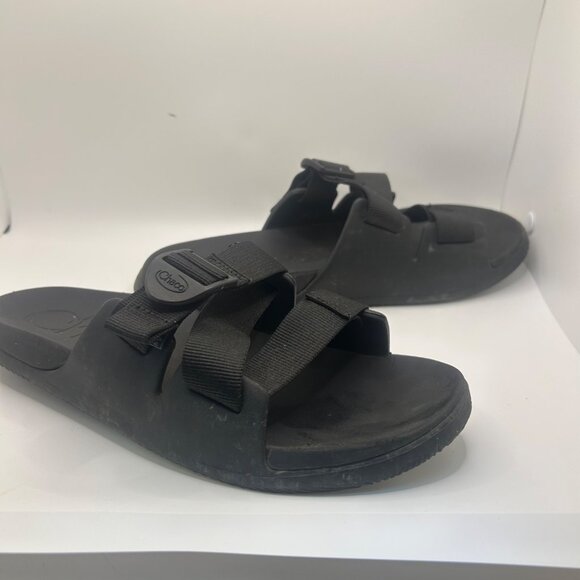 Chaco Black Slide Sandals With Adjustable Straps 9 - Picture 5 of 9